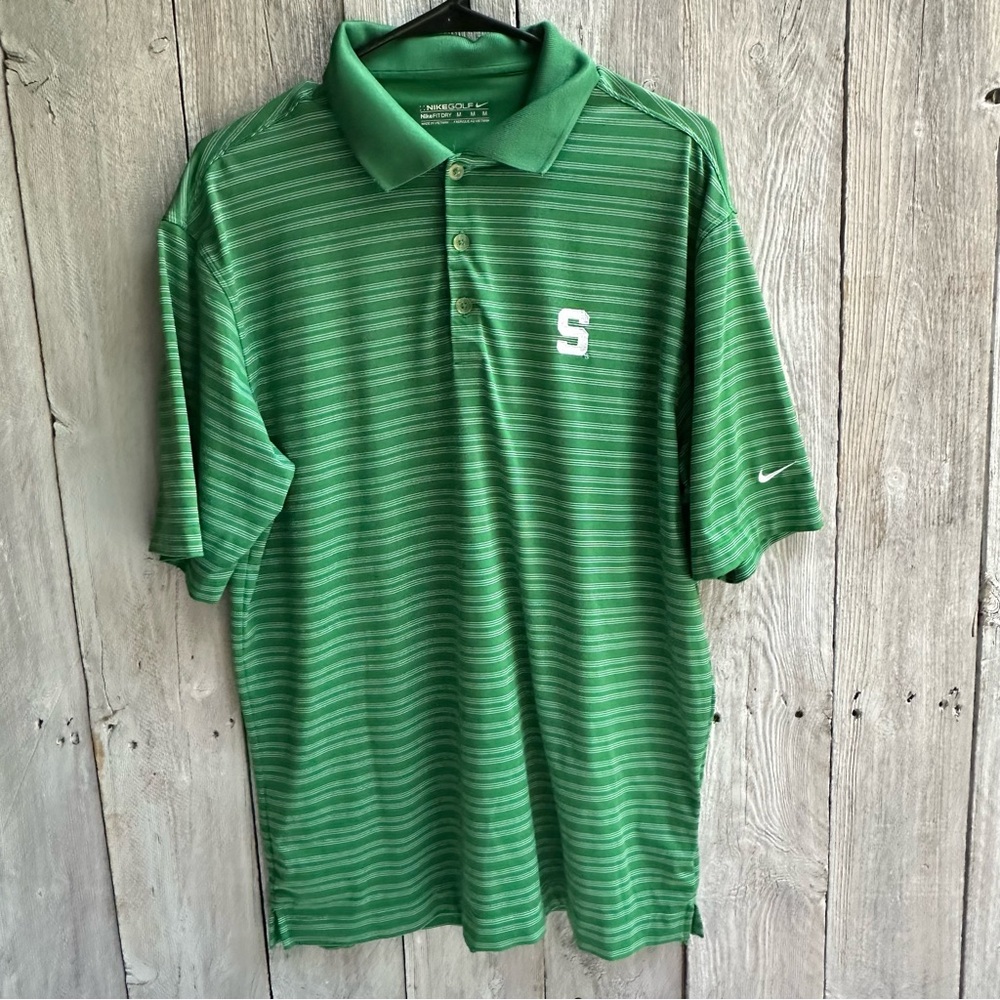 Men's NikeGolf- Fit Dry Polo- MI State Size M